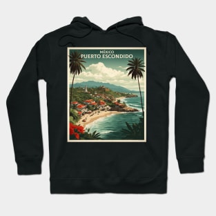 Puerto Escondido Oaxaca Mexico Vintage Tourism Travel Hoodie